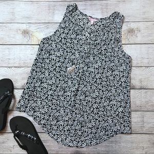 Candie’s Black and White Floral Shell/Tank